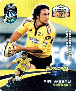 2008 Bluebird Foods Rugby Superstars #49 Piri Weepu Front
